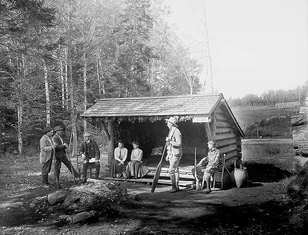 An Open camp in the Adirondacks, New York, between 1900 and 1910. Creator: Unknown