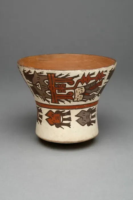 Framed Print : Open-Neck Cup Depicting Abstract Figures and Decapitated Heads, 180 B. C. / A. D. 500 Framed Print : Open-Neck Cup Depicting Abstract Figures and Decapitated Heads, 180 B. C. / A. D. 500