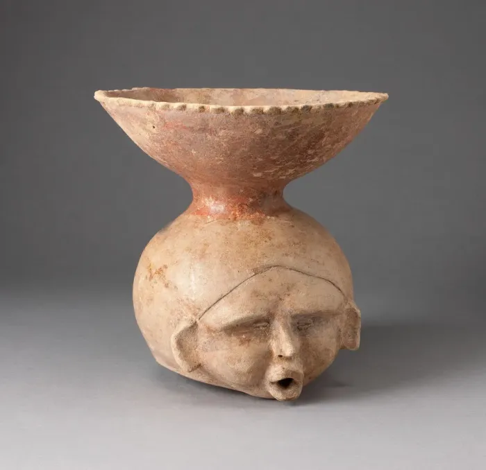 Framed Print : Open-Necked Vessel in the Form of a Human Head, Possibly Deceased, c. A. D. 200 Framed Print : Open-Necked Vessel in the Form of a Human Head, Possibly Deceased, c. A. D. 200