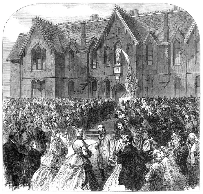 Framed Print : Opening of the Albert Infirmary...the statue of the late Prince Consort, Bishops Waltham... 1865. Creator: Unknown Framed Print : Opening of the Albert Infirmary...the statue of the late Prince Consort, Bishops Waltham... 1865. Creator: Unknown