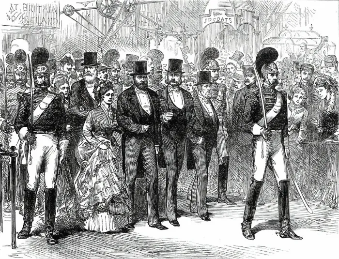 Framed Print : Opening of the American Centennial Exhibition: Official Procession...1876. Creator: Melton Prior