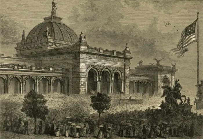 Framed Print : Opening of the Centennial Exhibition, May 4, 1876, (1878). Creator: Albert Bobbett