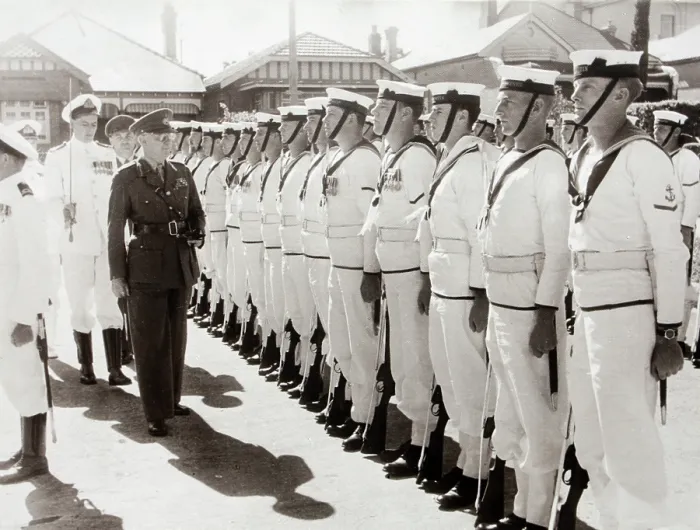 Framed Print : Opening ceremony, Garden of Remembrance, Mosman Park, 1952. Creator: Unknown Framed Print : Opening ceremony, Garden of Remembrance, Mosman Park, 1952. Creator: Unknown