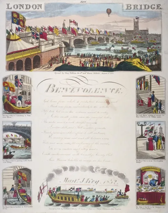 Framed Print : Opening ceremony of the new London Bridge, 1831 Framed Print : Opening ceremony of the new London Bridge, 1831