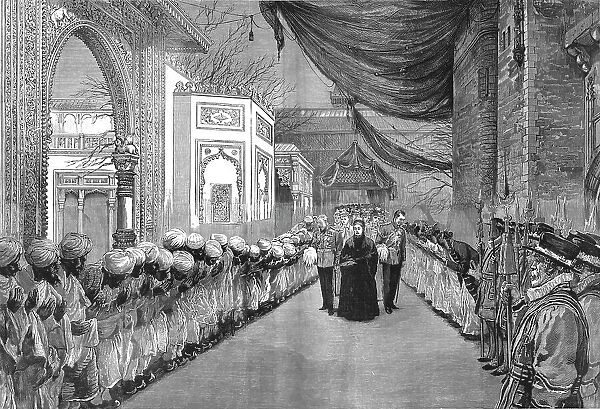 The opening of the Colonial and Indian Exhibition by the Queen - Twixt East and West, 1886. Creator: Unknown