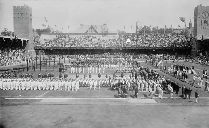 Framed Print : Opening Day, Stockholm Olympic Games, 1912. Creator: Bain News Service Framed Print : Opening Day, Stockholm Olympic Games, 1912. Creator: Bain News Service