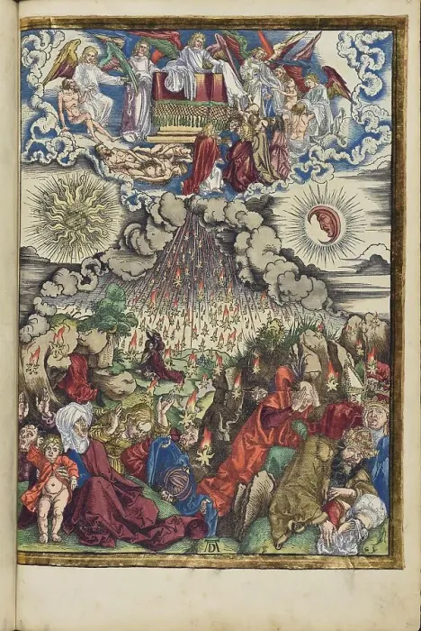 Framed Print : The opening of the fifth and sixth seals. From the Apocalypse (Revelation of John), 1511. Creator: Dürer, Albrecht (1471-1528) Framed Print : The opening of the fifth and sixth seals. From the Apocalypse (Revelation of John), 1511. Creator: Dürer, Albrecht (1471-1528)