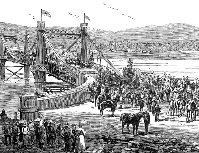 Framed Print : Opening of Fitzroy Bridge, Rockhampton, Queensland, 1881. Creator: Unknown Framed Print : Opening of Fitzroy Bridge, Rockhampton, Queensland, 1881. Creator: Unknown