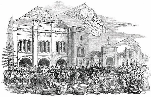 Opening of the Great Cheese-Market, at Chippenham, September 12 - the Market Hall, 1850. Creator:s Read