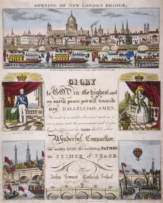 Framed Print : The opening of London Bridge, 1831 Framed Print : The opening of London Bridge, 1831