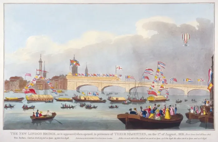 Framed Print : The opening of London Bridge by King William IV and Queen Adelaide, 1831 Framed Print : The opening of London Bridge by King William IV and Queen Adelaide, 1831