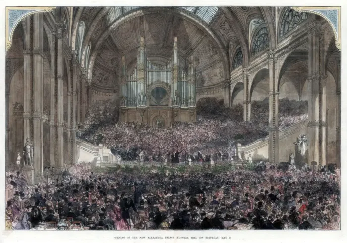 Framed Print : The opening of the new Alexandra Palace, Muswell Hill, 1st May 1875 Framed Print : The opening of the new Alexandra Palace, Muswell Hill, 1st May 1875