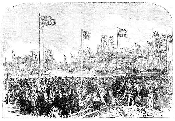 Opening of the New Docks at West Hartlepool, 1856. Creator: Unknown