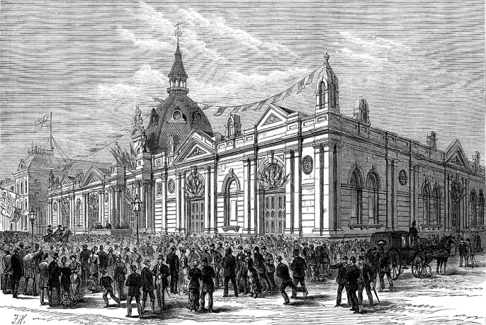 Framed Print : Opening the new Market-Hall, Southport, 1881. Creator: FW Framed Print : Opening the new Market-Hall, Southport, 1881. Creator: FW