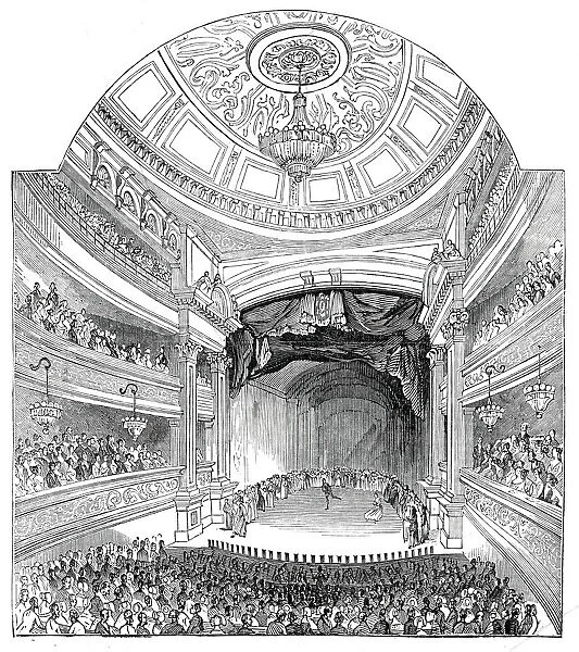 Opening of the New Theatre Royal, Manchester, 1845. Creator: Unknown