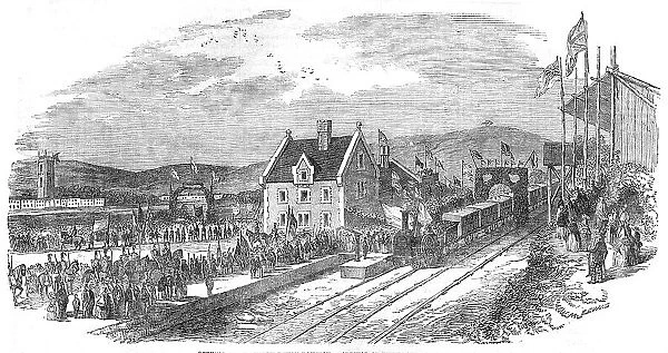 Opening of the North Devon Railway - Arrival of the Train at Barnstaple, 1854. Creator: Unknown