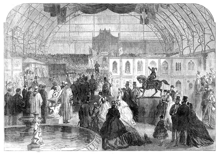 Framed Print : Opening of the North-East London Exhibition of Arts and Manufactures at the Agricultural Hall, 1865. Creator: Unknown Framed Print : Opening of the North-East London Exhibition of Arts and Manufactures at the Agricultural Hall, 1865. Creator: Unknown