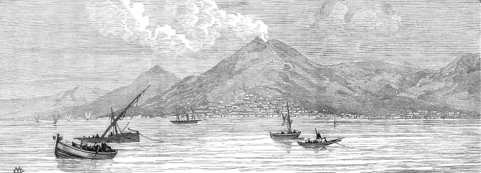 Framed Print : Opening of the railway to the top of Mount Vesuvius, 1880. Creator: Unknown Framed Print : Opening of the railway to the top of Mount Vesuvius, 1880. Creator: Unknown