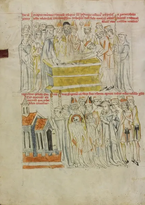 Framed Print : The Opening of Saint Hedwig's Tomb: The Translation of Saint Hedwig's Relics, 1353. Creator: Unknown Framed Print : The Opening of Saint Hedwig's Tomb: The Translation of Saint Hedwig's Relics, 1353. Creator: Unknown