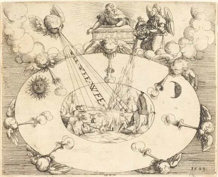 Framed Print : The Opening of the Seventh Seal, 1549. Creator: Augustin Hirschvogel Framed Print : The Opening of the Seventh Seal, 1549. Creator: Augustin Hirschvogel