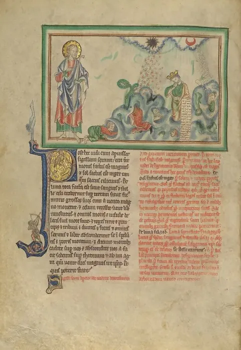 Framed Print : The Opening of the Sixth Seal: The Great Earthquake; Dyson Perrins Apocalypse, about 1255-1260. Creator: Unknown