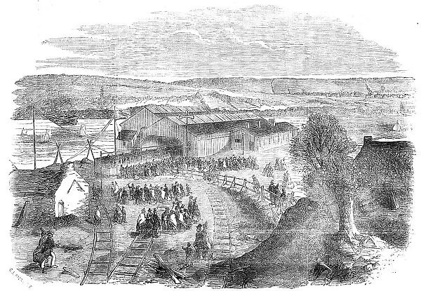 Opening of the South Wales Extension Railway, to Milford Haven, 1856. Creator: Ebenezer Landells