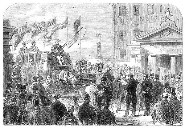 Opening of Southwark Bridge toll free, 1864. Creator: Mason Jackson