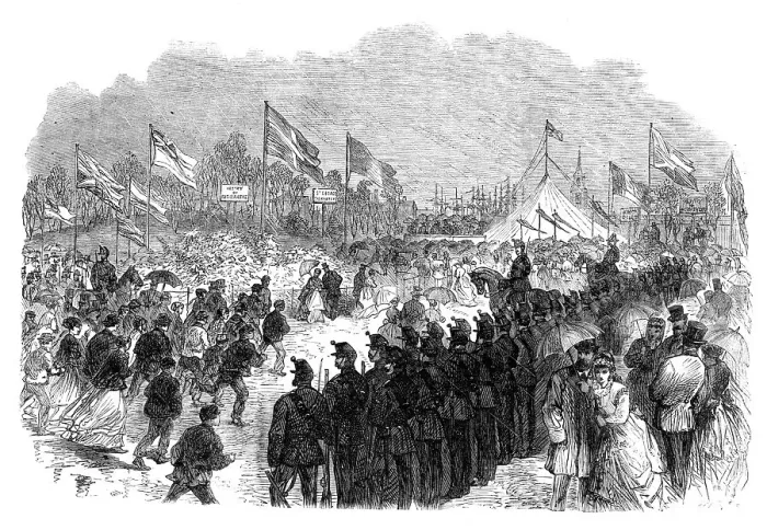 Framed Print : Opening of Southwark Park, 1869. Creator: Unknown Framed Print : Opening of Southwark Park, 1869. Creator: Unknown