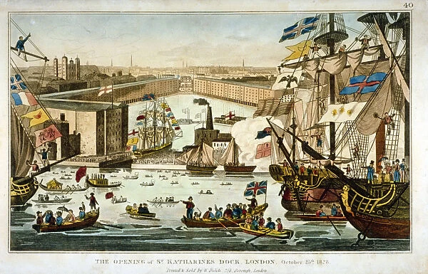 Opening of St Katharines Dock, London, October 25 1828
