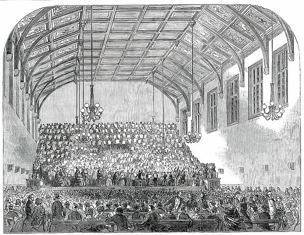 Opening of St. Martin's Hall, Long-Acre, 1850. Creator: Unknown