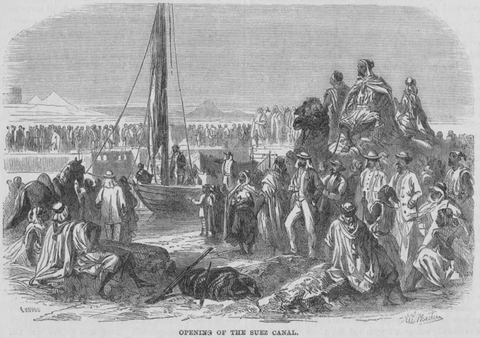 Framed Print : Opening of the Suez Canal, 1869, (c1871). Creator: Martin Framed Print : Opening of the Suez Canal, 1869, (c1871). Creator: Martin