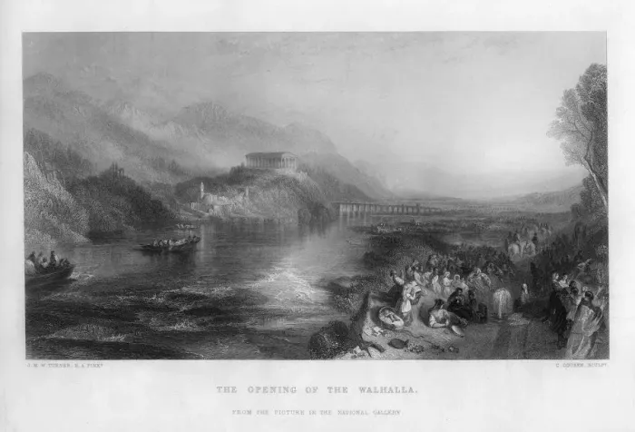 Framed Print : The Opening of the Walhalla, 19th century. Artist: C Cousen Framed Print : The Opening of the Walhalla, 19th century. Artist: C Cousen