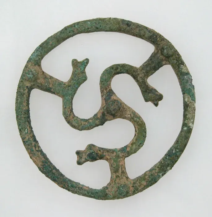 Framed Print : Openwork Belt Fitting with Serpent Design, Frankish, 500-700. Creator: Unknown Framed Print : Openwork Belt Fitting with Serpent Design, Frankish, 500-700. Creator: Unknown