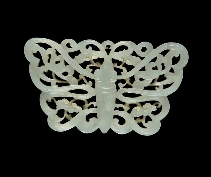 Framed Print : Openwork butterfly plaque, 19th century. Creator: Unknown Framed Print : Openwork butterfly plaque, 19th century. Creator: Unknown