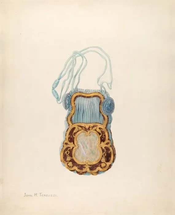 Framed Print : Opera Bag, c. 1939. Creator: John H. Tercuzzi Framed Print : Opera Bag, c. 1939. Creator: John H. Tercuzzi
