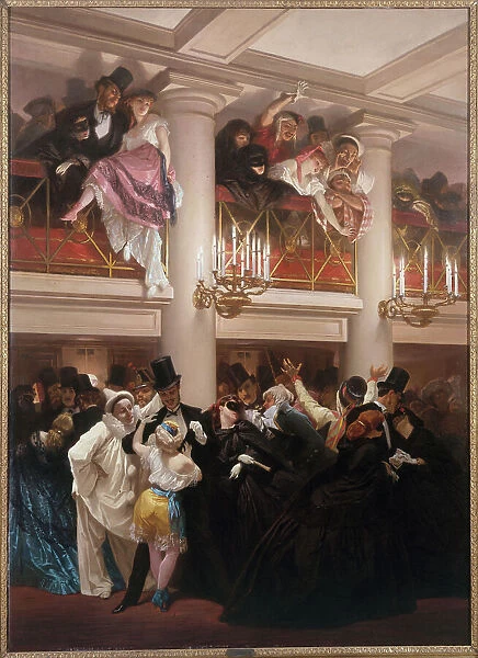 The Opera Ball, 1866. Creator: Pierre Francois Eugene Giraud