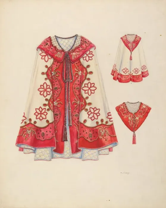 Framed Print : Opera Cloak, c. 1937. Creator: Al Curry Framed Print : Opera Cloak, c. 1937. Creator: Al Curry