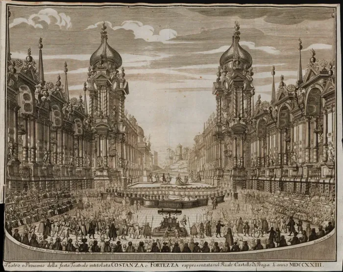 Framed Print : Opera Costanza e fortezza in the Prague Castle on August 28, 1723 to celebrate the coronation of Cha Framed Print : Opera Costanza e fortezza in the Prague Castle on August 28, 1723 to celebrate the coronation of Cha