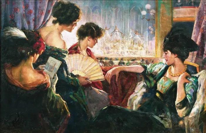 Framed Print : In the opera. Creator: Caputo, Ulisse (1872-1948) Framed Print : In the opera. Creator: Caputo, Ulisse (1872-1948)