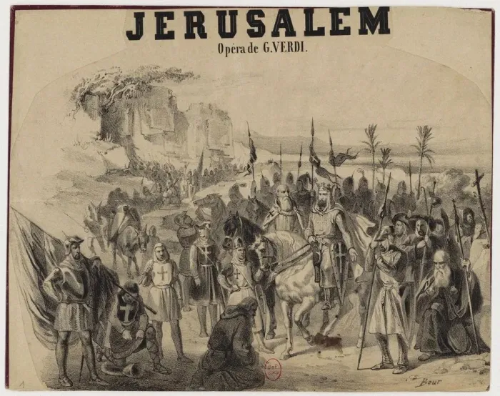 Framed Print : Opera Jerusalem by Giuseppe Verdi, on 26 November 1847 by the Paris Opera at the Salle Le Peletier ( Framed Print : Opera Jerusalem by Giuseppe Verdi, on 26 November 1847 by the Paris Opera at the Salle Le Peletier (