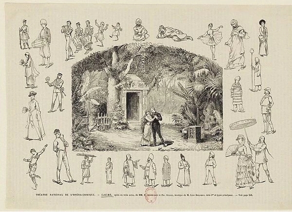 Opera Lakme by Leo Delibes in the Theatre national de l opera-comique, 1883