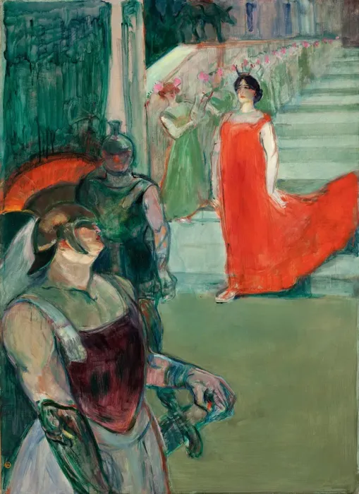 Framed Print : The Opera Messalina at Bordeaux (Messaline descend l escalier borde de figurants), 1901 Framed Print : The Opera Messalina at Bordeaux (Messaline descend l escalier borde de figurants), 1901