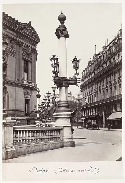 Opera (Rostral Column), c. 1875. Creator: Charles Marville (French, 1816-1879)