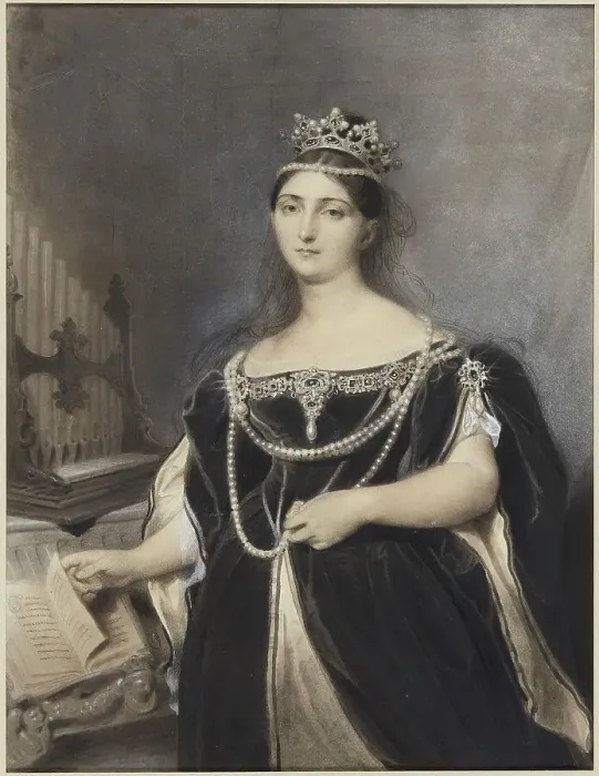 Framed Print : The opera singer Giuditta Pasta (1798-1865), as Anna Bolena in the opera by Gaetano Donizetti, 1832. Creator: Henriquel-Dupont, Louis Pierre (1797-1892) Framed Print : The opera singer Giuditta Pasta (1798-1865), as Anna Bolena in the opera by Gaetano Donizetti, 1832. Creator: Henriquel-Dupont, Louis Pierre (1797-1892)