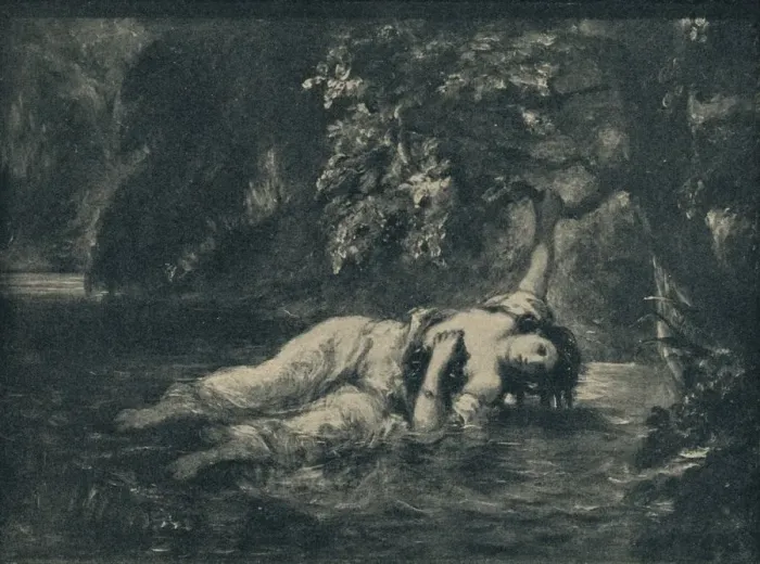 Framed Print : Ophelia, 1853, (1935). Creator: Unknown Framed Print : Ophelia, 1853, (1935). Creator: Unknown
