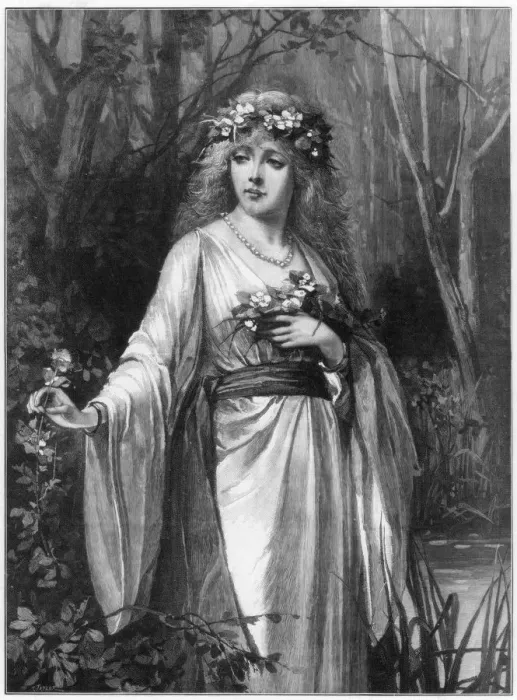 Framed Print : Ophelia, 1892. Artist: Taylor Framed Print : Ophelia, 1892. Artist: Taylor