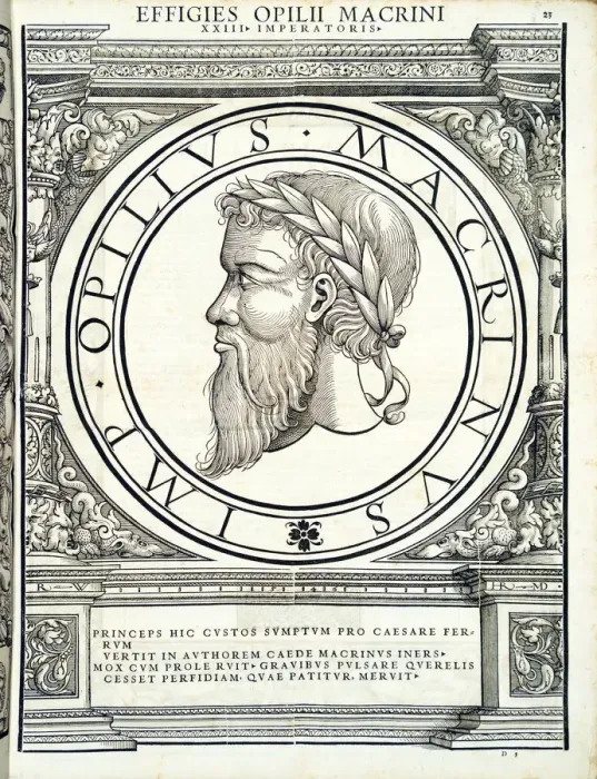 Framed Print : Opilius Macrinus (165 - 218 AD), 1559 Framed Print : Opilius Macrinus (165 - 218 AD), 1559