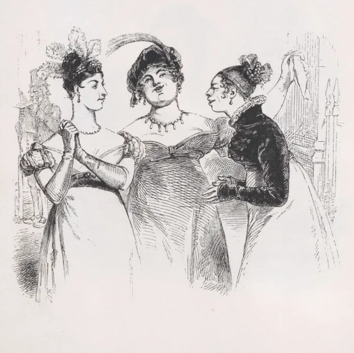 Framed Print : The Opinion of these Ladies from The Complete Works of Beranger, 1836 Framed Print : The Opinion of these Ladies from The Complete Works of Beranger, 1836
