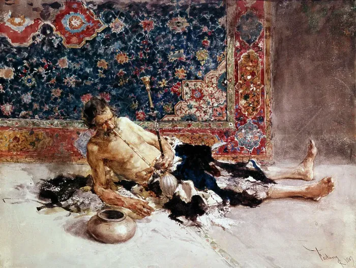 Framed Print : Opium smoker, 1869 Framed Print : Opium smoker, 1869