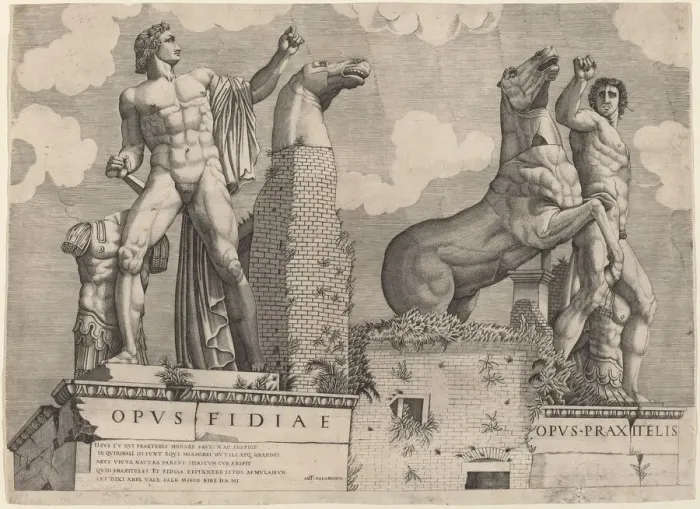 Framed Print : Opus Filiae... Opus Praxitelis, before 1546. Creator: Unknown